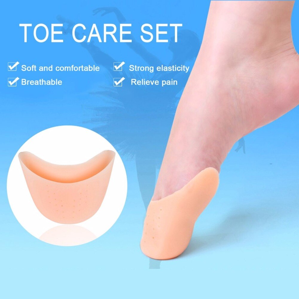 1 Pair Silicone Gel Toe Caps Soft Ballet Pointe Dance Athlete Shoe Pads Breathable Universal Pads For Girls Women Foot Care - ebowsos