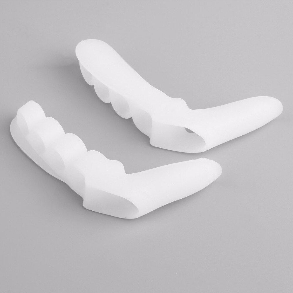 1 Pair Silicone Toe Separator with 5 Holes Feet Care Braces Supports Tools Bunion Guard Foot Hallux Valgus Hot New - ebowsos