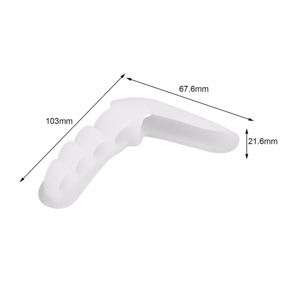 1 Pair Silicone Toe Separator with 5 Holes Feet Care Braces Supports Tools Bunion Guard Foot Hallux Valgus Hot New - ebowsos