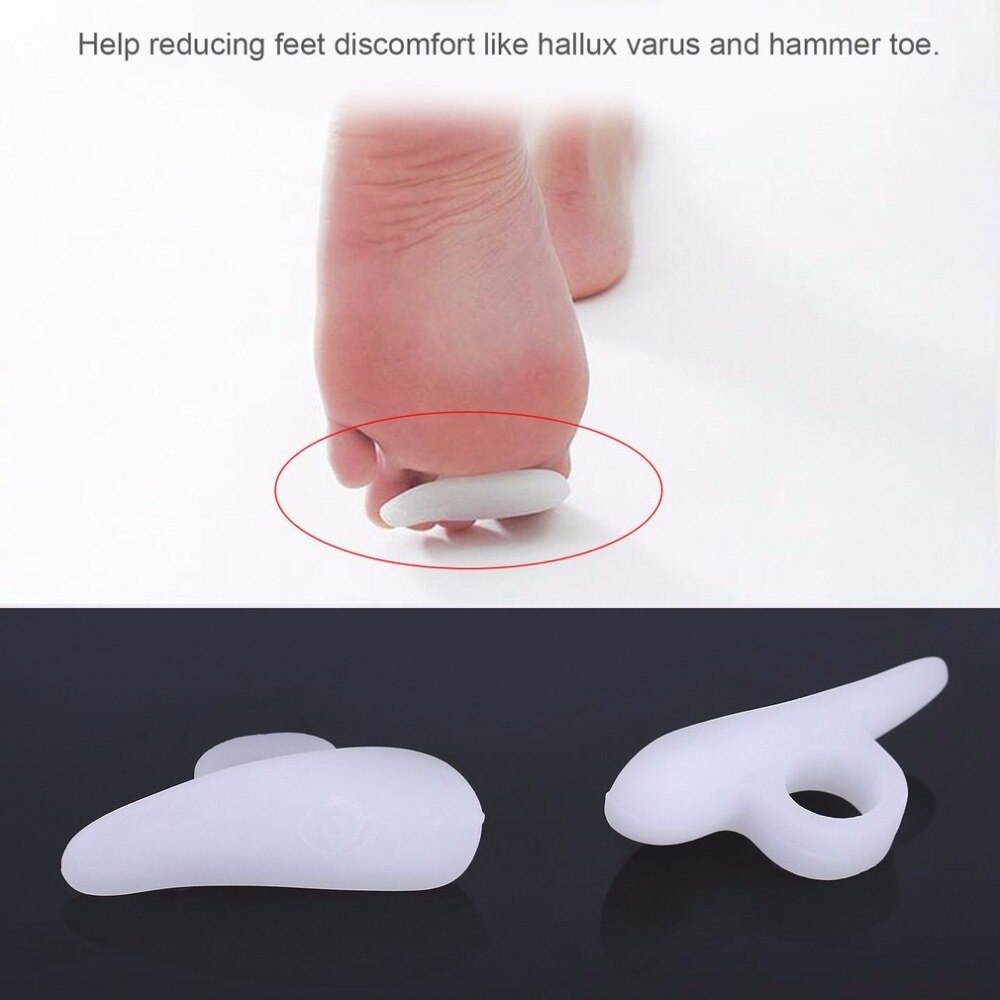 1 Pair Single Hole Hallux Valgus Foot Pain Relief Professional Silicon Toe Separator Toe Pad Cramp Hammer Toe Orthotics Top Sale - ebowsos