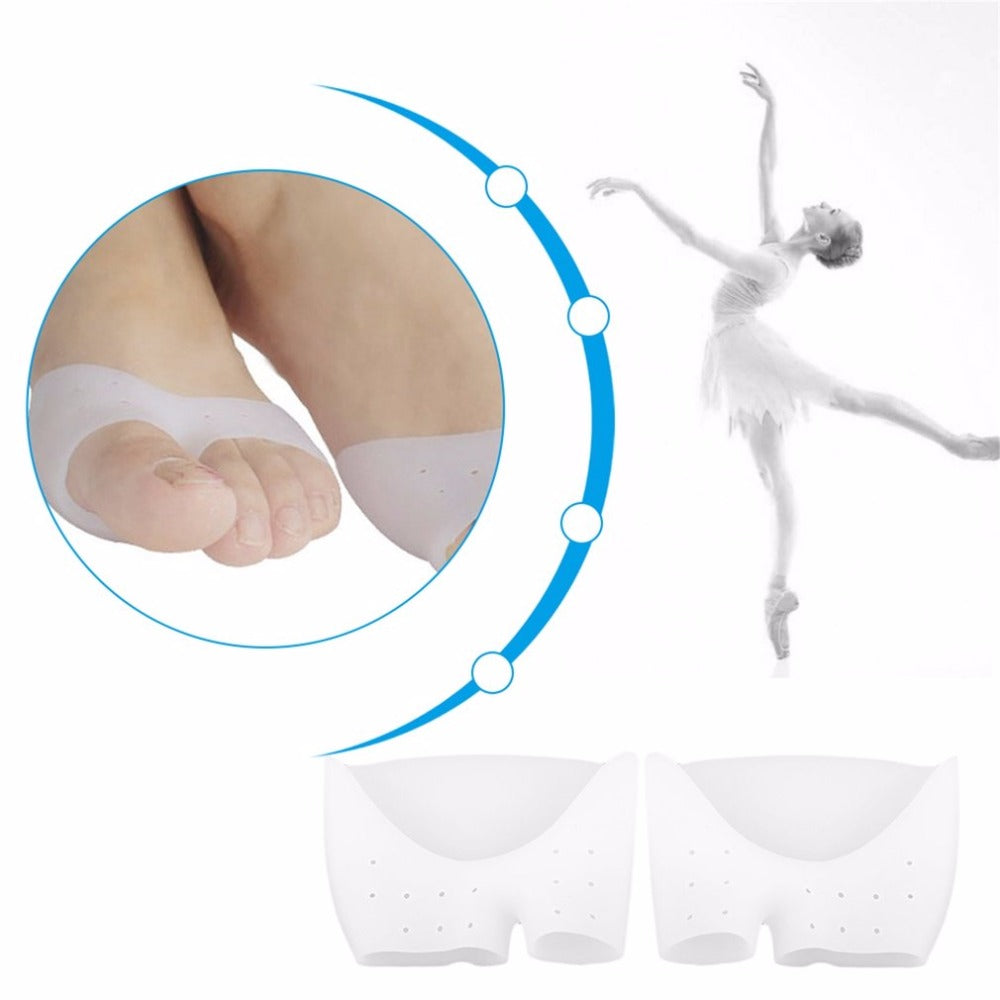 1 Pair Super Soft Silicone Toe Sleeve Ballet Shoe High Heels Toe Pads Gel Foot Care Tool For Protecting Massage Toe Separators - ebowsos