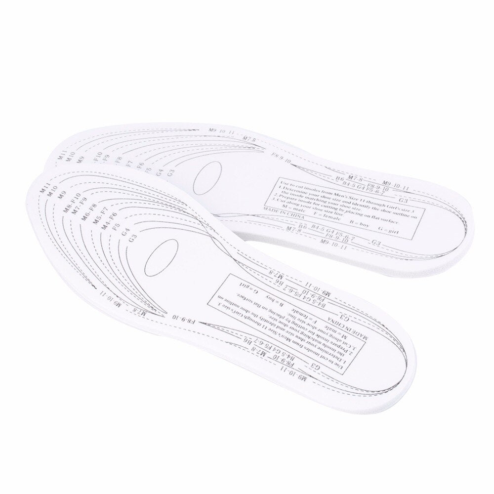 1 Pair Unisex Memory Foam Shoe Insoles Adjustable Men Women Antiarthritis Shoe Cushion Breathable Insoles Foot Care - ebowsos