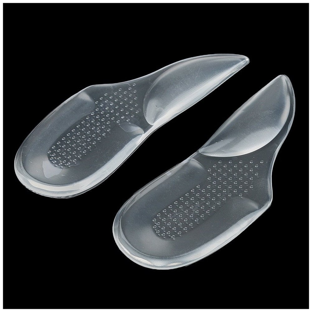 1 Pair Women Silicone Gel Insoles Professional Orthotic Arch Support Insole Flatfoot Prevent Foot High Heels Shoes Pad - ebowsos