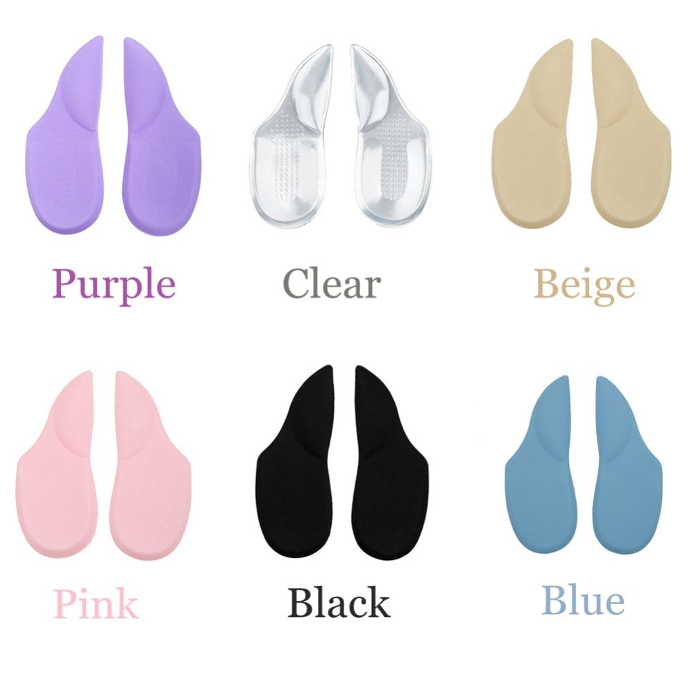 1 Pair Women Silicone Gel Insoles Professional Orthotic Arch Support Insole Flatfoot Prevent Foot High Heels Shoes Pad - ebowsos
