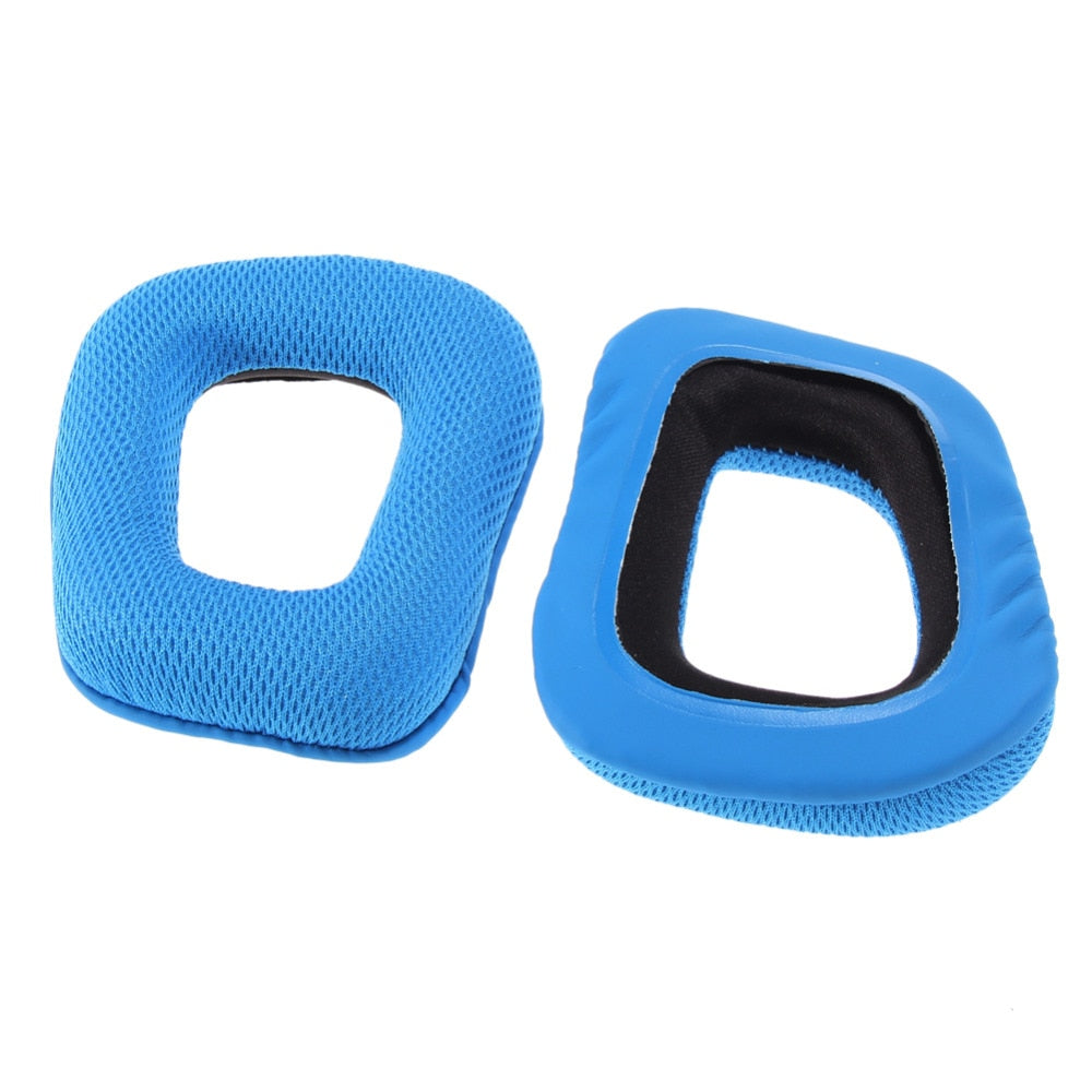 1 Pair of Replacement Ear Pads Cushion for Logitech G35 G930 G430 F450 Gaming Headset Headphones Blue Color High Quality - ebowsos