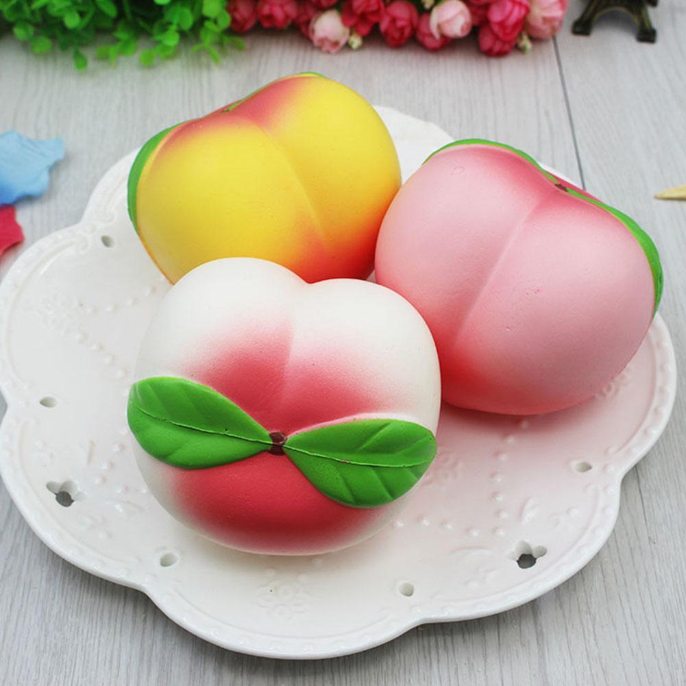 1 Pc 10CM Cute Soft Squishy Peaches Cream Scented Super Slow Rising Phone Strap With Tags Squeeze Toys Key Chain Kids Toy Gift-ebowsos