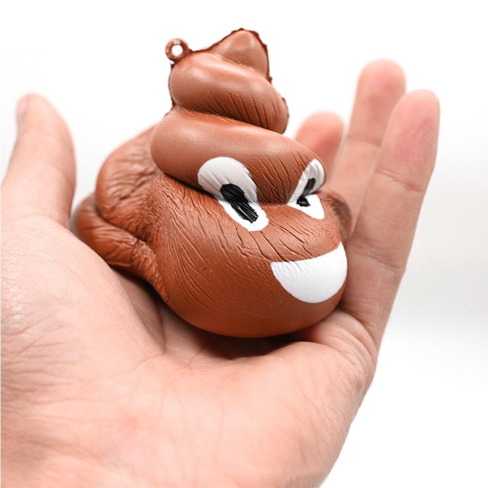 1 Pc 8.7cm Squeeze Poo Cartoon Simulation Non-toxic Squeeze Anti-stress Happy Face Toys Slow Rising Kid Fun Gag Funny Gift-ebowsos
