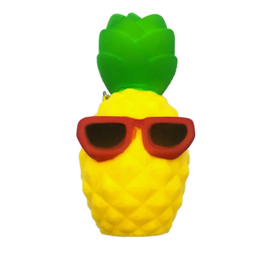 1 Pc Cool Pineapple Phone Straps Rising Bun Slow Squeeze Squeeze Toys Charms Soft Bread Chain Mini Phone Straps Kids Toy Gift-ebowsos