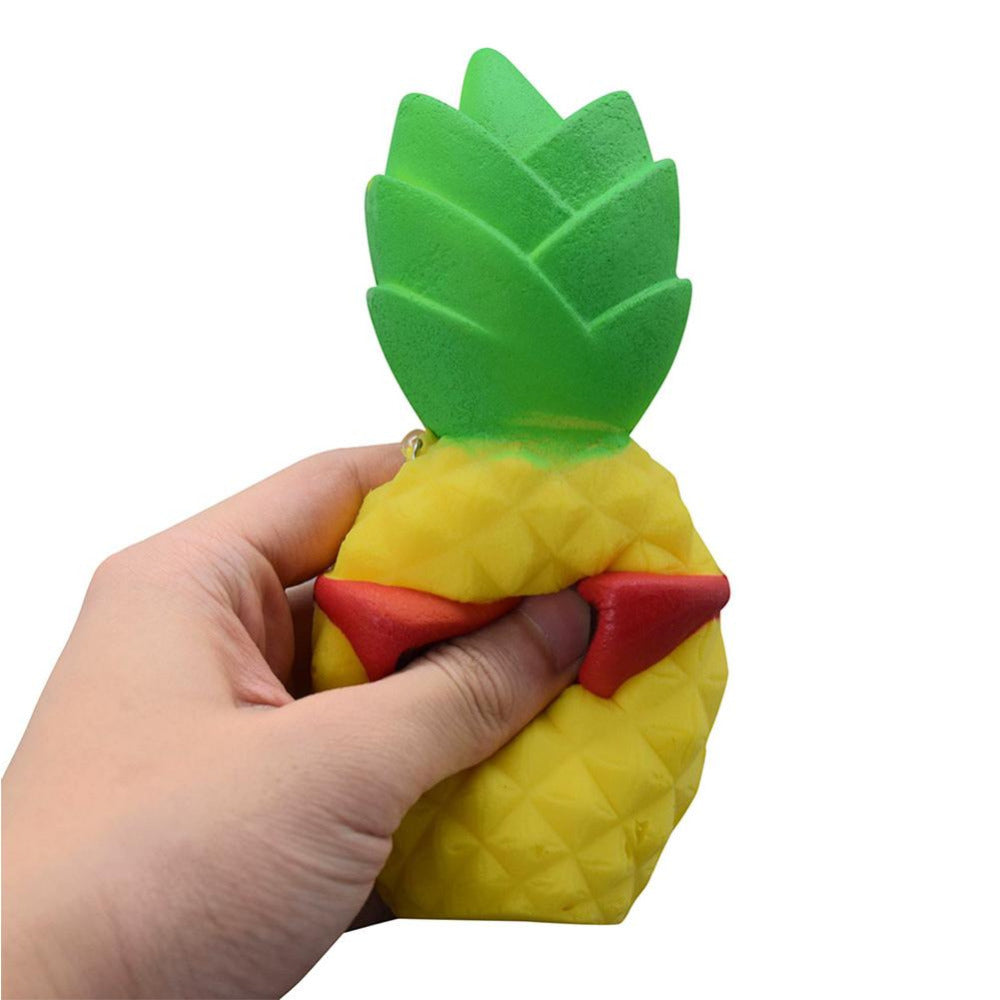 1 Pc Cool Pineapple Phone Straps Rising Bun Slow Squeeze Squeeze Toys Charms Soft Bread Chain Mini Phone Straps Kids Toy Gift-ebowsos