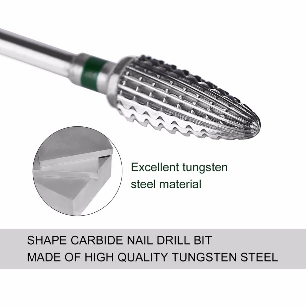 1 Pcs Large Cone Shape Carbide Nail Drill Bit Electric Nail File Drill Bit Coarse Carbide Drill 3/32 inches - ebowsos