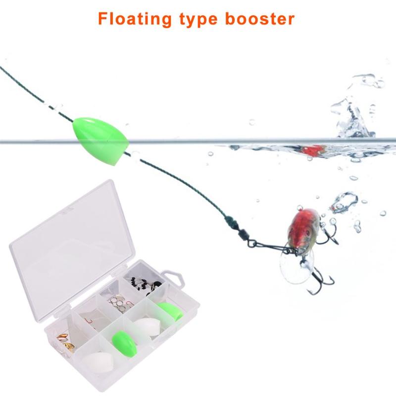 1 SET Fishing Lure Set Sequin Bait Bobber Float Stopper Split Ring Hook with Box Fishing Tackle Accessories-ebowsos