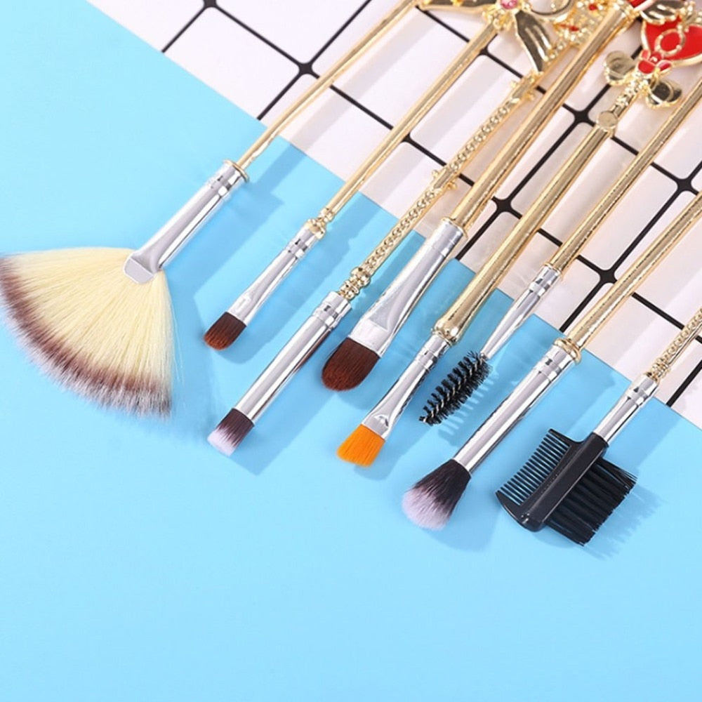 1 Set Eyebrow Brushes Metal Handle Magic Stick Makeup Brushes Foundation Powder Brush Women Make Up Tool - ebowsos