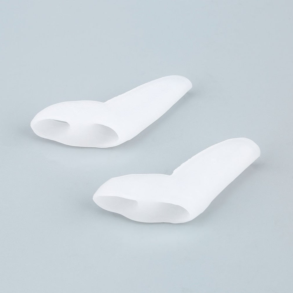 1 pair Silicone Small Toe Separator Eases Foot Pain Finger Toe Guard Cushion Correction Health Foot Care Tool - ebowsos