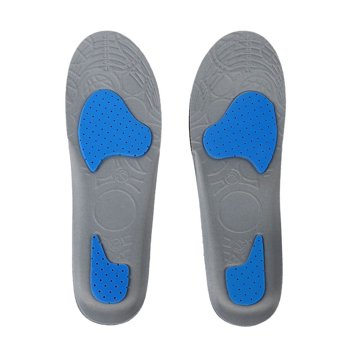 1 pair soles of Sport HI-POLY breathable with lines of Cup sizing for the feet parts deodorization - men EU 41-46 - ebowsos