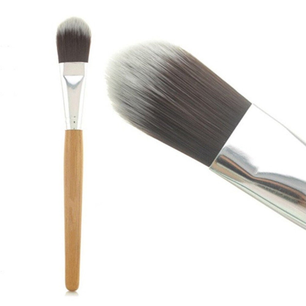 1 pc Soft Single Antibacterial Bamboo Charcoal Fiber Powder Oblique Head Blush Brush Cosmetics Portable Convenient Makeup Tool - ebowsos