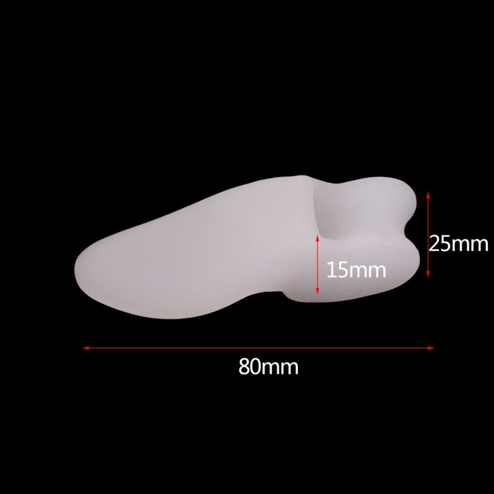 1 pc White Soft Gel Toe Separators Stretchers Straighteners Alignment Bunion Valgus Protector Thumb Pain Relief - ebowsos
