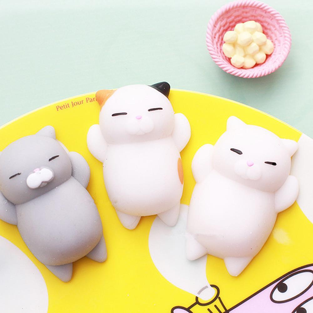 1 pc novelty cute animal toys antistress toy mini squeeze cat soft doll relax squeeze stress relief toys kids adult play toy-ebowsos