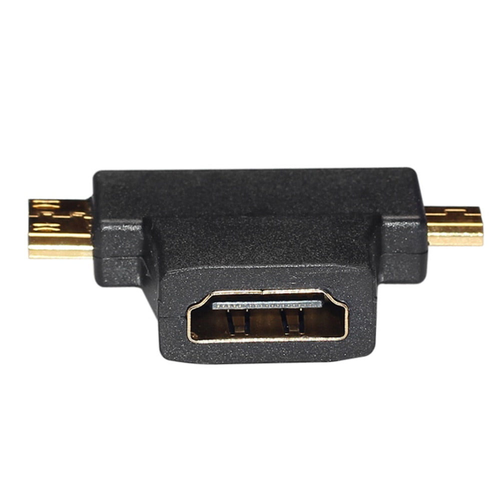 1 pcs / 3pcs High Speed HDMI Female to Mini & Micro HDMI Male 90 Degree 2 in 1 Multi Convertor Adapter Dropshipping - ebowsos