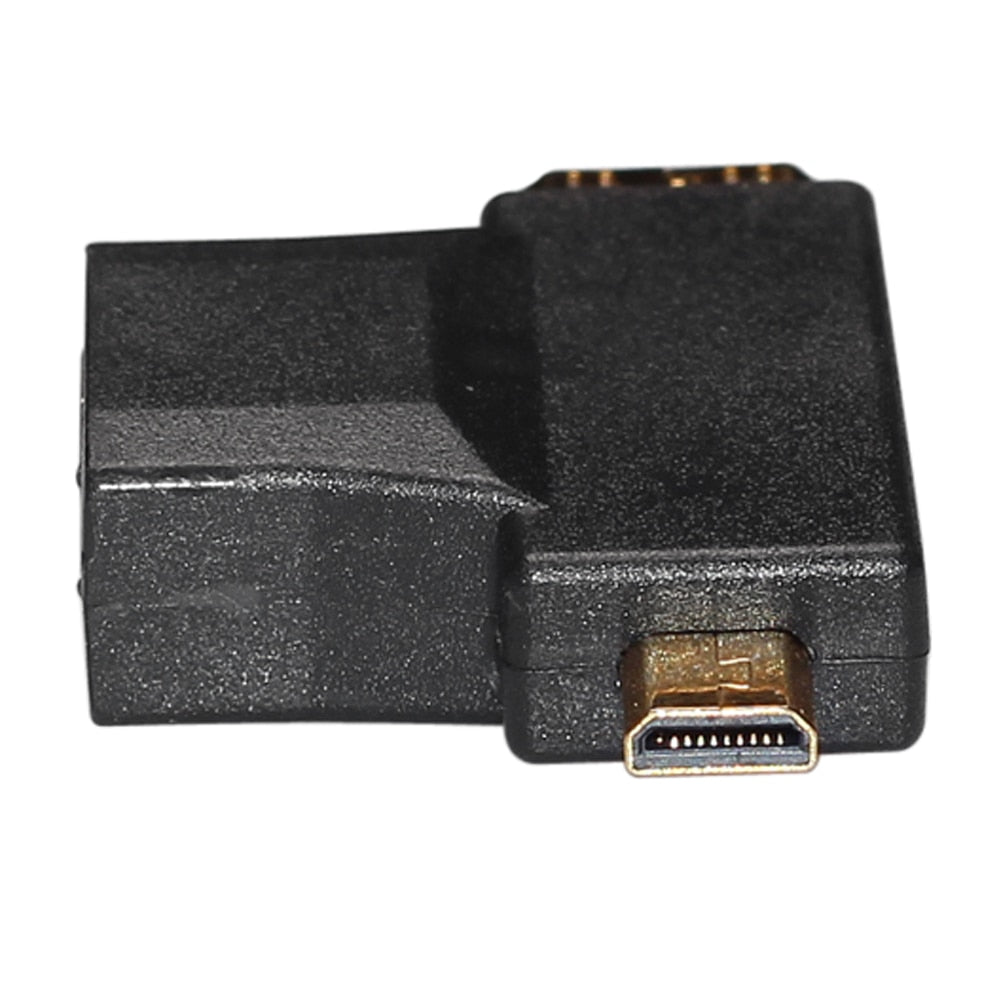 1 pcs / 3pcs High Speed HDMI Female to Mini & Micro HDMI Male 90 Degree 2 in 1 Multi Convertor Adapter Dropshipping - ebowsos