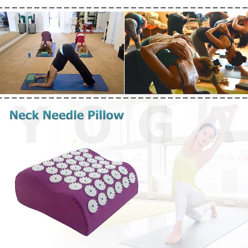 1 piece Yoga Massage Pillow Neck Needle Pillow Neck Acupuncture Cervical Pillow Neck Body Massager-ebowsos