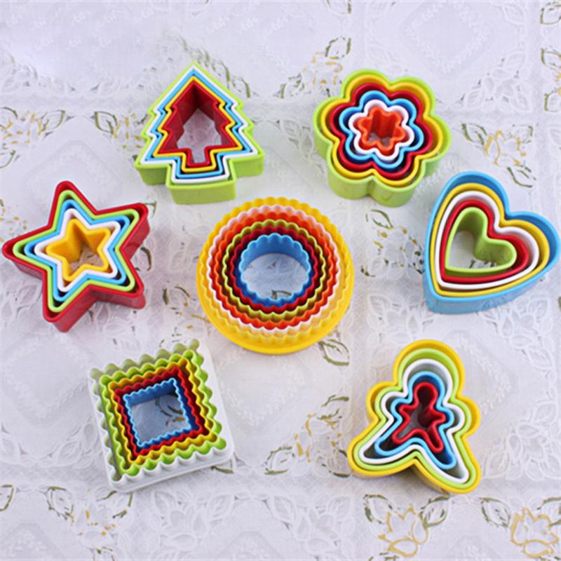 1 set Cookies Cutter Frame Cake Mould DIY Star Tree Round Heart Flower Mold Eco-Friendly Cookie Tools Bakeware - ebowsos