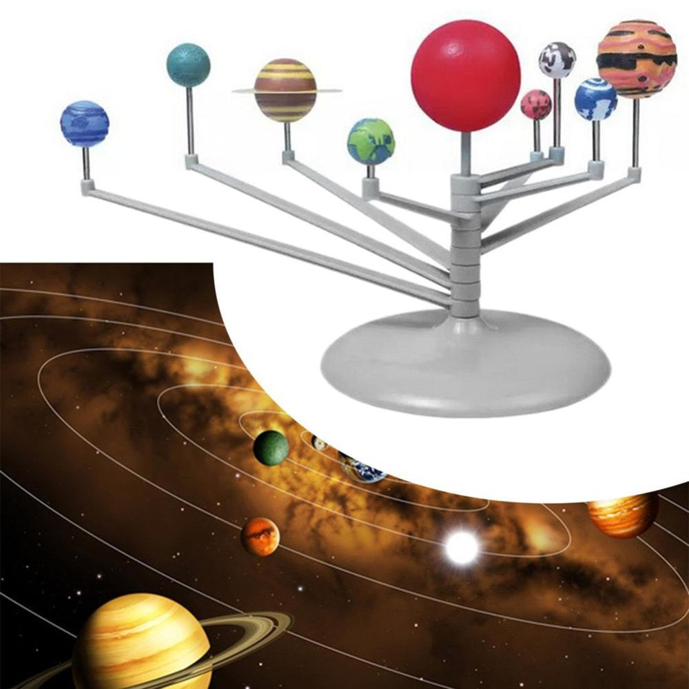 1 set Solar System Nine Planets Planetarium Model Kit Astronomy Science Project DIY Kid Gift Worldwide Early Education For Child-ebowsos