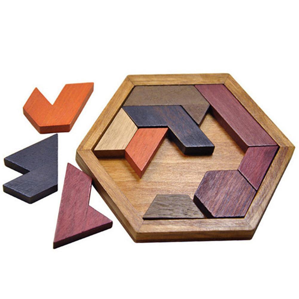 1 set Wooden Jigsaw Puzzles Toys Board Wood Geometric Shape Puzzle Develop Children Creativity Toys Suit for Adults Kids-ebowsos