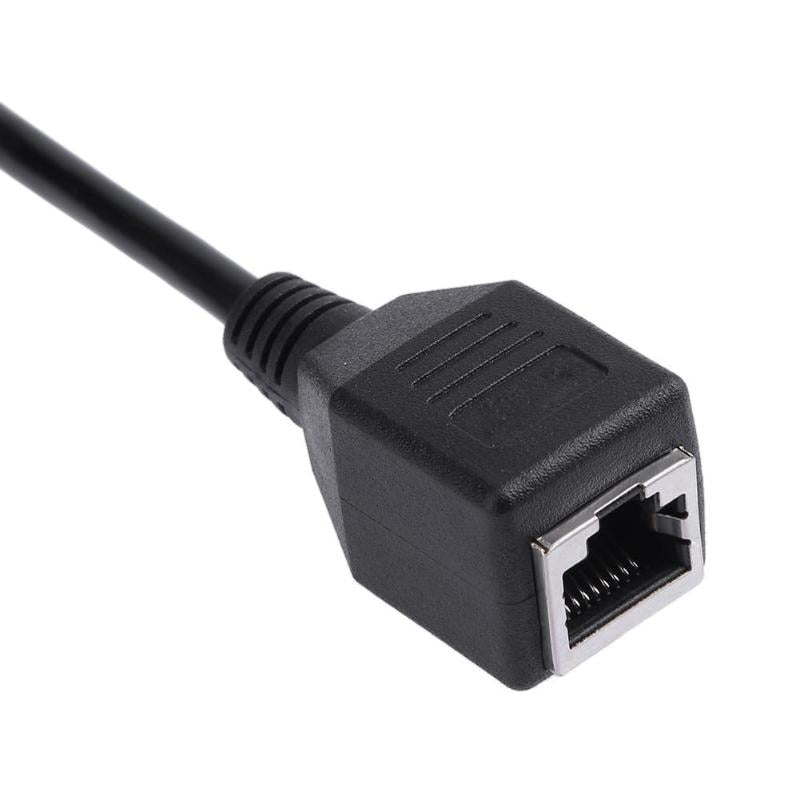 1 to 2 Socket LAN Ethernet Network RJ45 Plug Splitter Extender Adapter ...