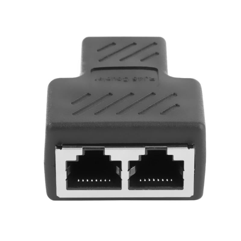 1 to 2 Ways Network Ethernet Head Lan Cable Female Joiner Coupler RJ45 Extender Plug Network Connector Splitter High Quality - ebowsos