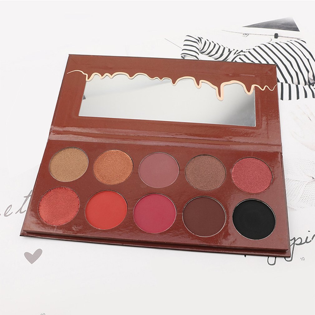 10 Colors Professional Women Eyeshadow Makeup Palette Natural Non-Fading Long Lasting Cosmetic Eyeshadow Palette Tool - ebowsos