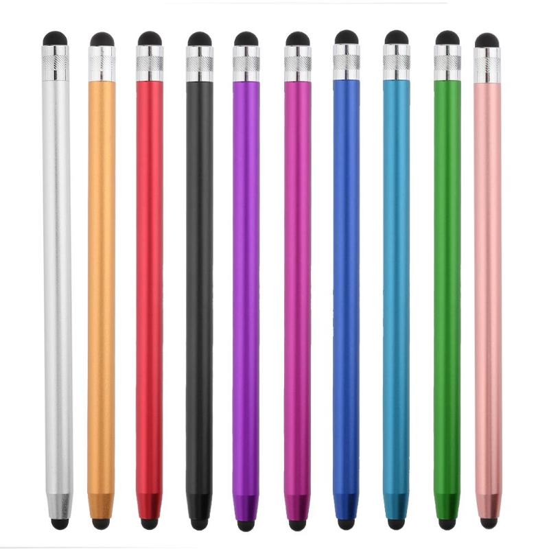 10 Colors Round Dual Tips Capacitive Stylus Touch Screen Drawing Pen for Phone iPad Smart Phone Tablet PC Computer Drop Shipping - ebowsos