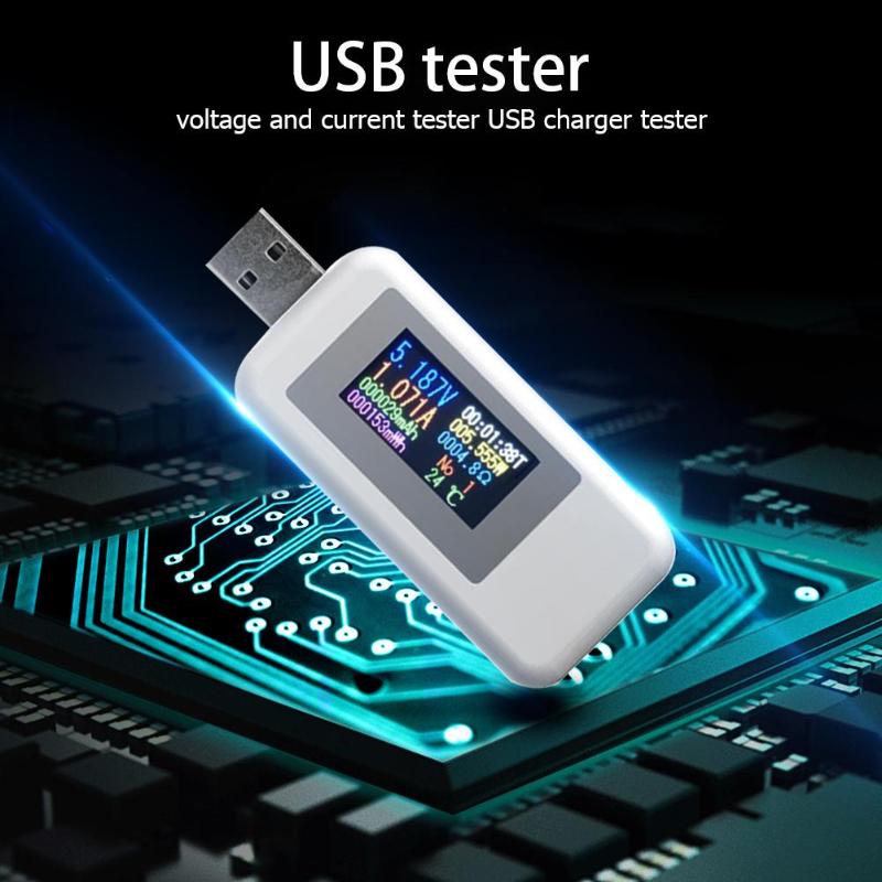 10 in 1 Digital Dispay 4-30V DC USB Tester Current Voltage Charger Indicator Power Bank Battery Capacity Volt Meter Detector Tim - ebowsos
