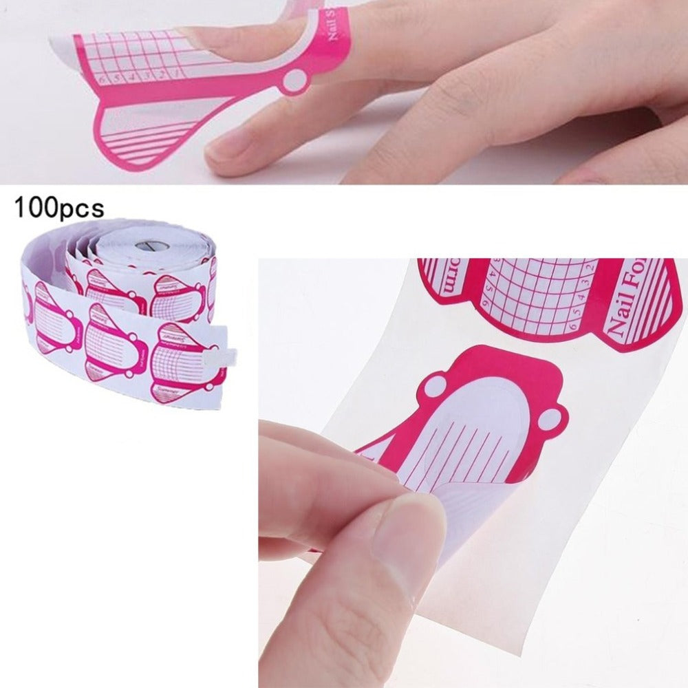 100 pieces of butterfly nail paper tray Durable and long lasting - ebowsos