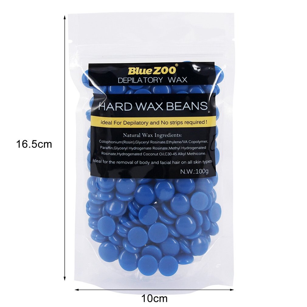 100G Hard Wax Beans Paper Depilatory Wax Waxing Pellet Body Bikini Arm pit Leg Hair Removal Epilation - ebowsos