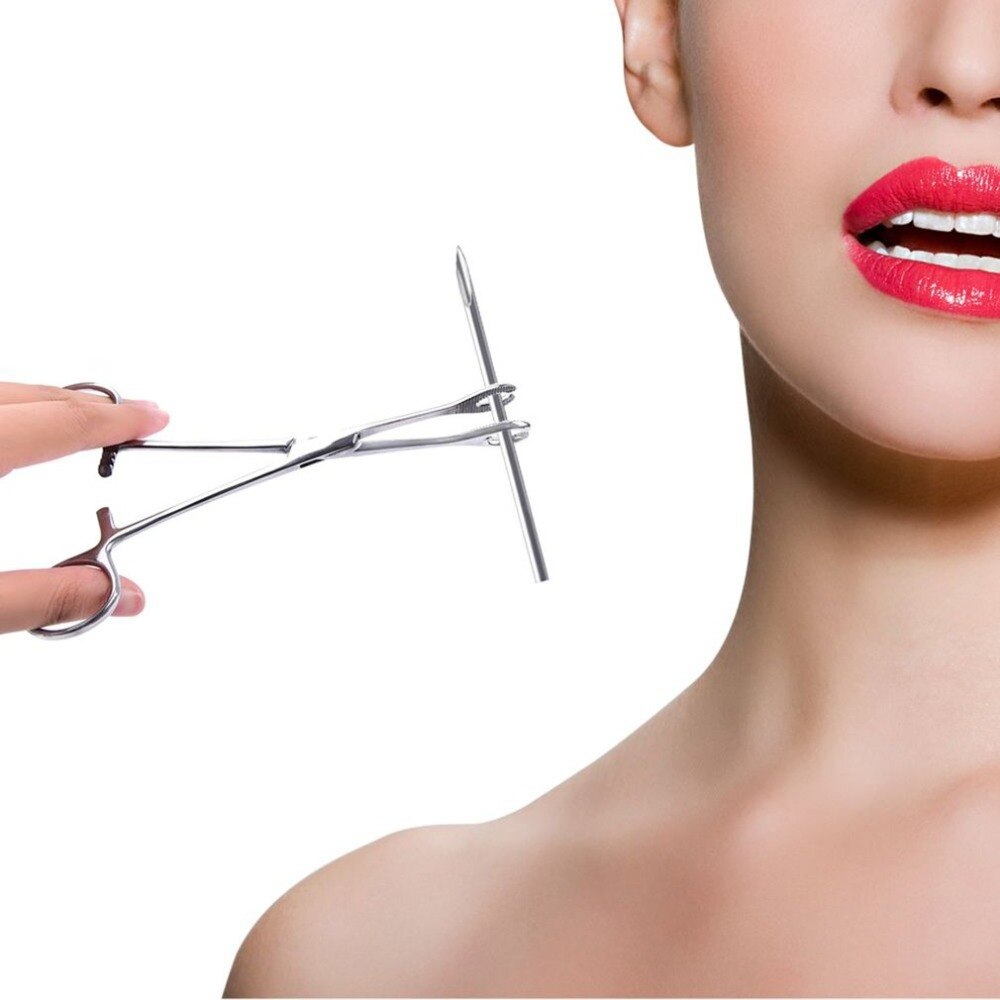 100PCS Piercing Needles Surgical Steel Disposable Body Piercing Needles Sterilized Permanent Makeup Tattoo Needles - ebowsos