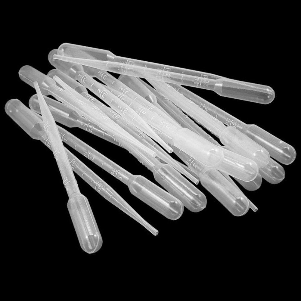 100PCS/SET Durable For Use 3ML Disposable Plastic Eyedroppers Pipette Eye Droppers for Liquid Transfer Top Quality - ebowsos