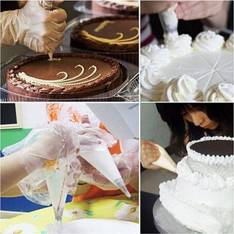 100Pcs Disposable Piping Bag Icing Nozzle Fondant Cake Cream DIY Decoration Tool Dessert Kitchen Baking Tool Pastry Tips Tools - ebowsos