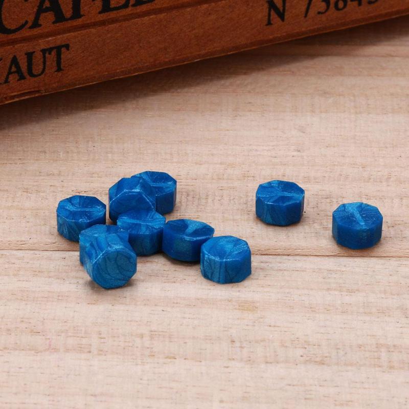 100Pcs/Lot Retro Octagon Stamping Sealing Wax Beads Wax Seal Stamps for Envelope Documents Wedding Invitation Decorative Supply - ebowsos