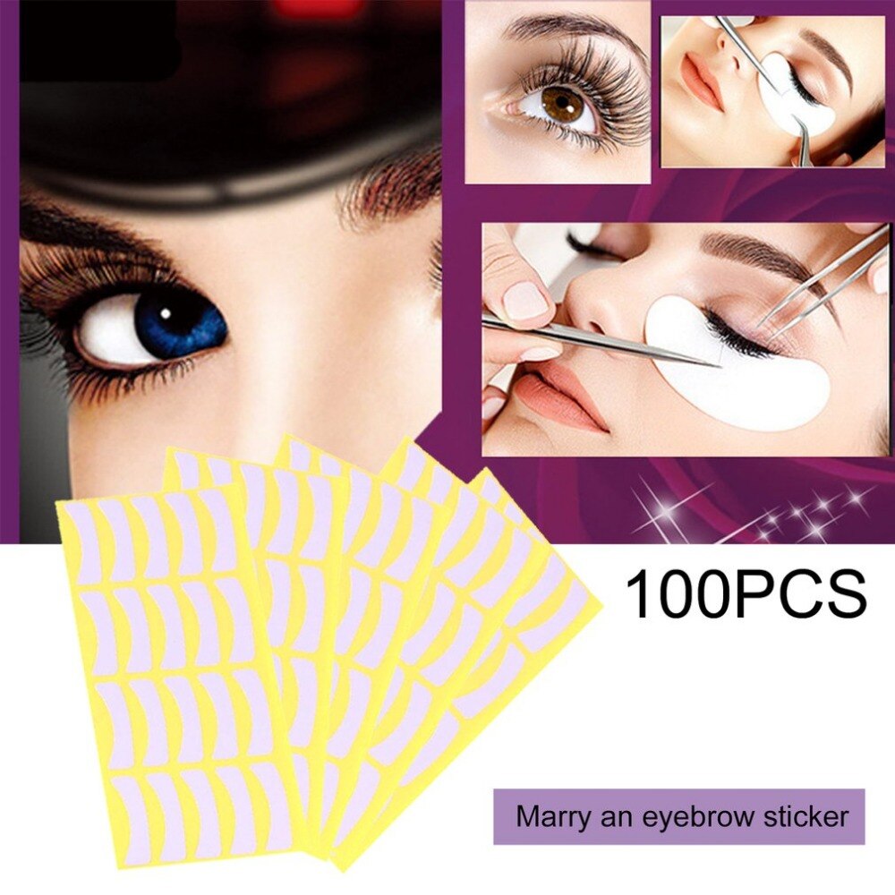 100Pcs Under Eye Pads Stickers For Eye Lash Paper Patches Tips Sticker Wraps Individual False Eyelashes Extensions Makeup Tool - ebowsos