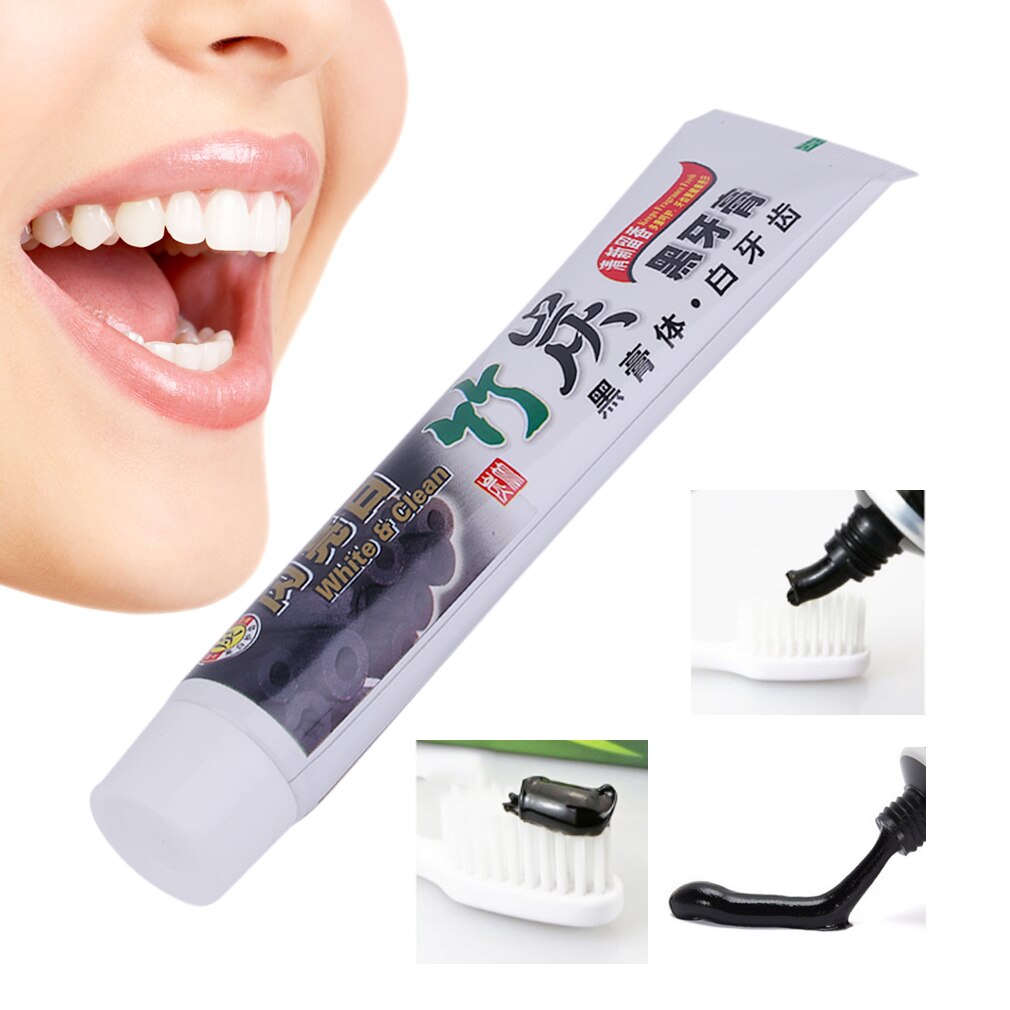 100g Oral Hygiene Bamboo Charcoal Toothpaste Universal Home Black Color Teeth Whitening Toothpaste Teeth Care Accessory - ebowsos