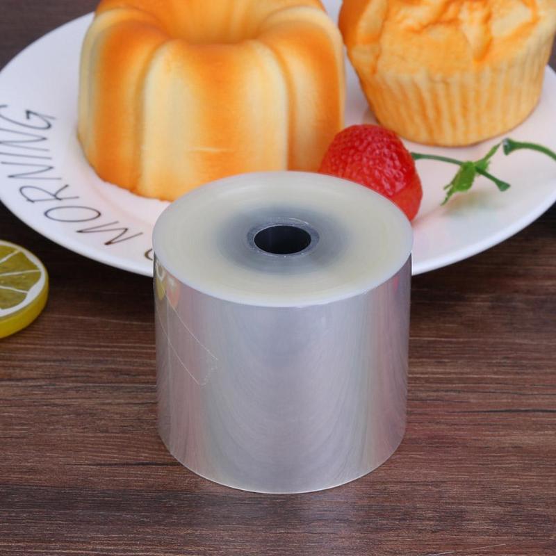 100m/roll Transparent Clear Mousse Surrounding Edge Wrapping Tape For Baking Cake Collar Roll Packaging DIY Cake Decorating - ebowsos