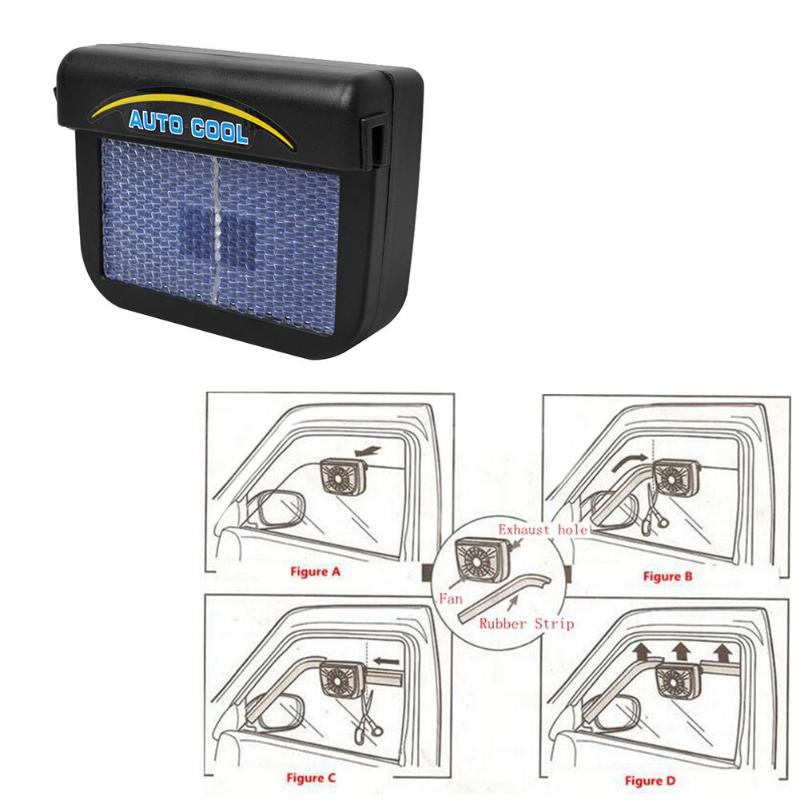 100mA 3V Solar 0.3W 600rpm Powered Car Auto Window Air Vent Cooling Car Electrical Appliances Fans Ventilation Cooler Radiator - ebowsos