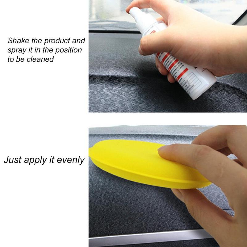 100mL Car Auto Interior Console Leather Seat Cleaning Agent Detergent Wax Car Liquid Ceramic Coat Coating Auto Detailing New - ebowsos