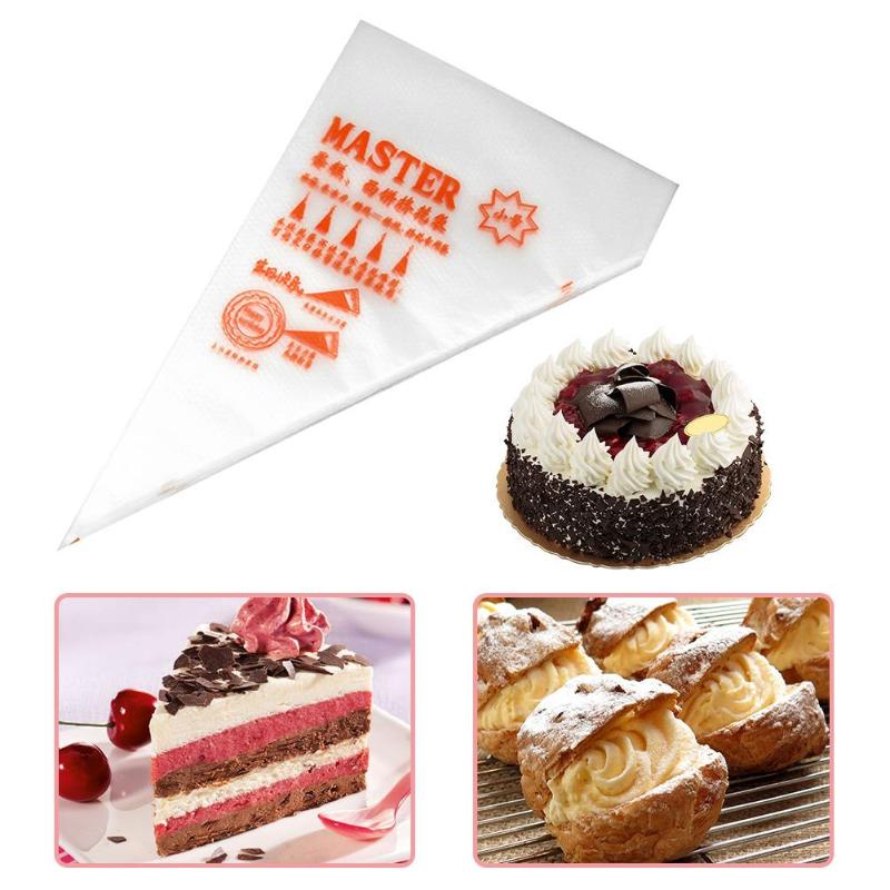 100pcs/Lot Disposable Icing Cake Piping Bags Cupcake Pastry Decorating DIY Bake Cream Pastry Tip Bag DIY Baking Kitchen Tool - ebowsos