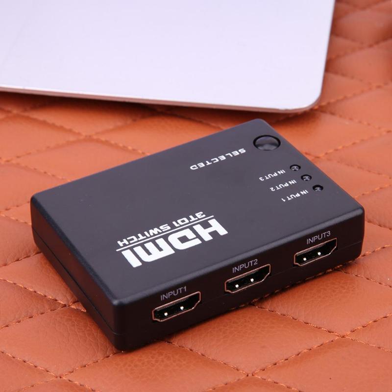 1080P 3 in 1 out 3x1 HDMI Switch Selector with IR Remote for PS3 for DVD HDTV Xbox PS3 PS4 HDMI Splitter Video Switcher - ebowsos