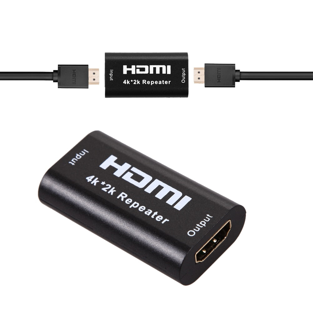 1080P 3D HDMI 4K*2K Repeater Extender Booster Adapter Over Signal HDTV Up Booster Adapter To 40M - ebowsos