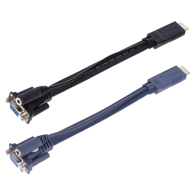 1080P HDMI Male to VGA Female 3.5mm audio Digital to Analog Video Converter with Cable for HDTV monitors projectors - ebowsos