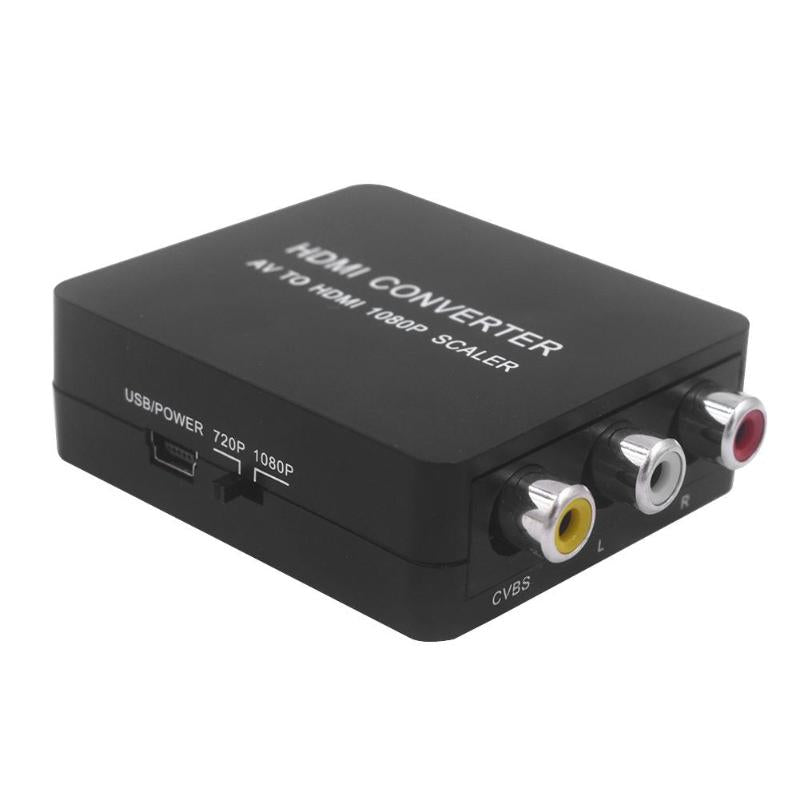 1080P RCA To HDMI Converter AV/CVBS RCA Port Composite to HDMI Output Video Converter Adapter with USB Cable - ebowsos