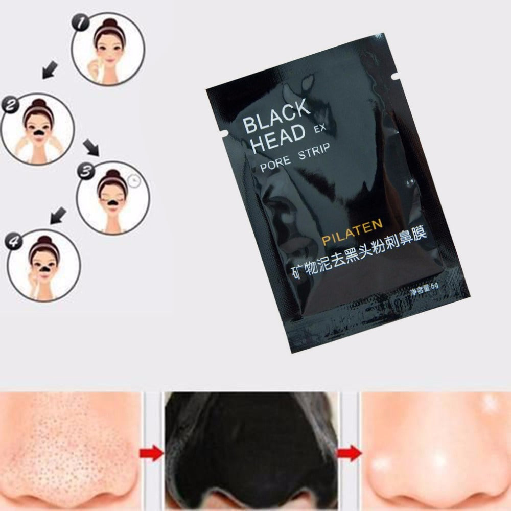 10PCS/Lot Facial Nose Mask Blackhead Remover Peel Mask Pore Cleanser Black Head Mask Pore Acne Treatment Face Skin Care - ebowsos