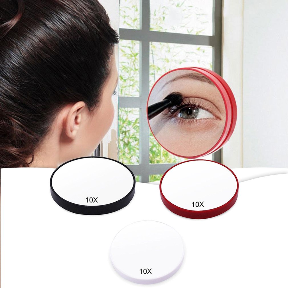 10X Magnifying Mirror With 2 Suction Cups Round Multifunction Magnifying Mirror For Cosmetic Shaving Blackhead Blemish Removal - ebowsos